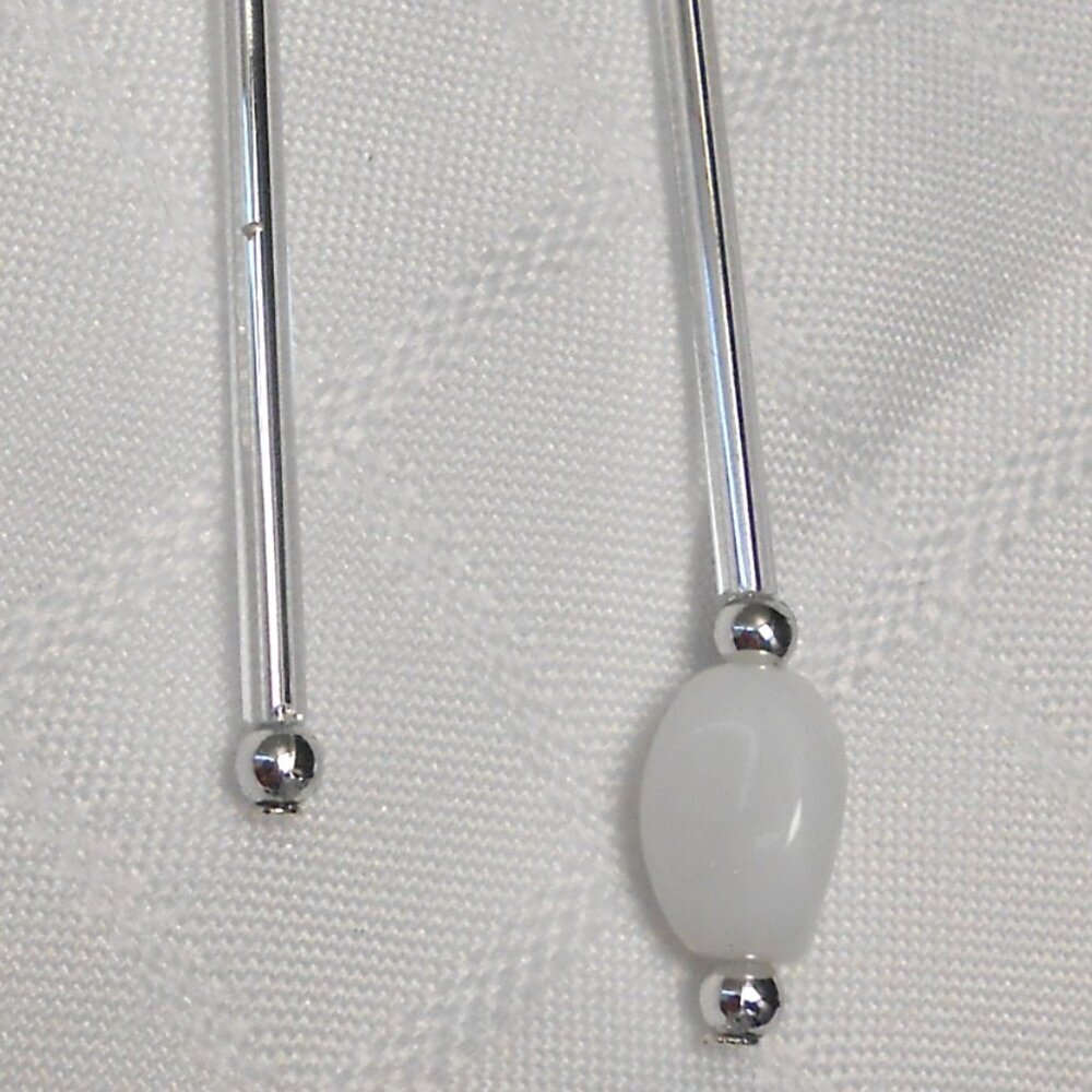 No 1314 Magnificent handmade earrings with glass tubes and ceramic beads